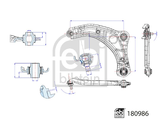 Wahacz zawieszenia przedniego dolny lewy Nissan/Infiniti 545015FA1C