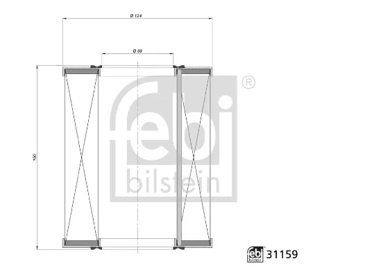 31159 Febi Filtr powietrza