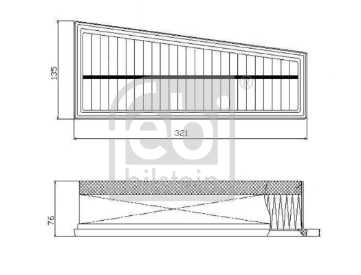 Filtr powietrza Febi 172766 cena, od 21,63 USD