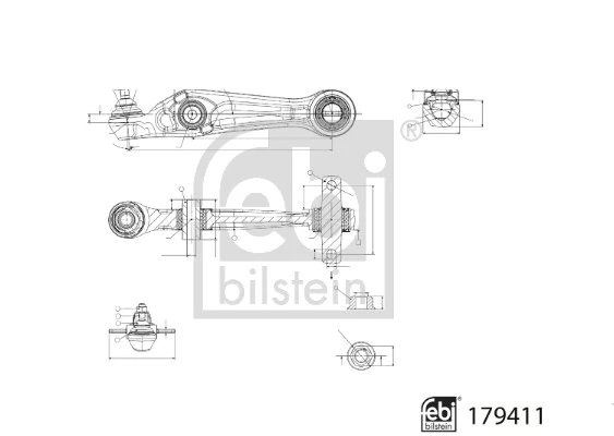 Wahacz zawieszenia przedniego dolny lewy/prawy Febi 179411 cena, od 111,70 USD