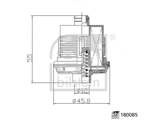 Filtr układu hydraulicznego Febi 180085 cena, od 30,39 USD