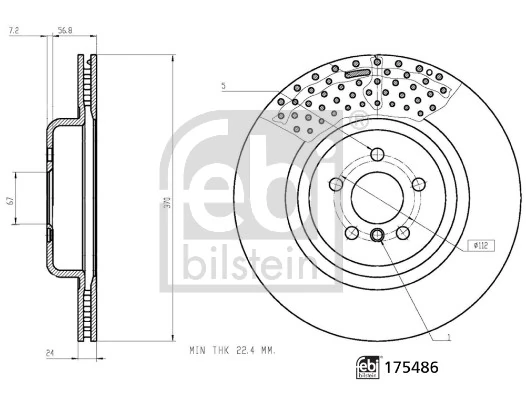 Tarcza hamulcowa tylna BMW X7 SUV (G07) (2019 - 2026) cena, od 151,09 USD