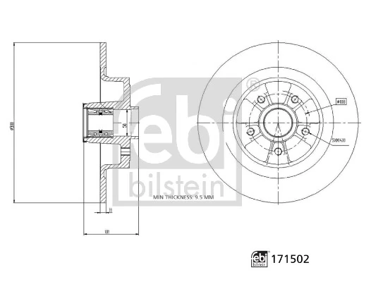 Tarcza hamulcowa tylna 8200266043 Renault (RVI)