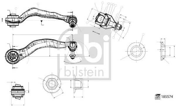 Wahacz zawieszenia przedniego dolny prawy BMW 5 sedana (G30, F90) (2016 - 2026) cena, od 107,58 USD