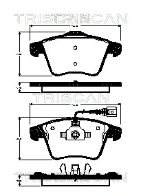 Klocki hamulcowe przednie tarczowe do Volkswagen Transporter T6 SGA, SGH, SHA, SHH