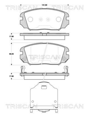 Klocki hamulcowe przednie tarczowe Hyundai Grandeur sedana (TG) (2005 - 2010) cena, od 28,05 USD
