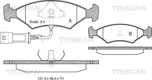 Klocki hamulcowe przednie tarczowe do Ford Sierra II GBG, GB4