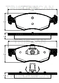 7087742 Fiat/Alfa/Lancia Klocki hamulcowe przednie tarczowe