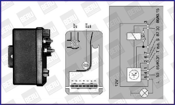 Do koszyka 60812538 Fiat/Alfa/Lancia Przekaźnik świec żarowych