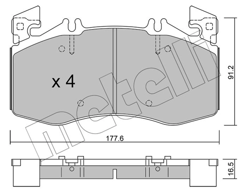 Klocki hamulcowe przednie tarczowe Mercedes 0004202203