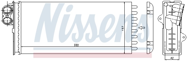 Chłodnica nagrzewnicy (ogrzewacza) Nissens 73375