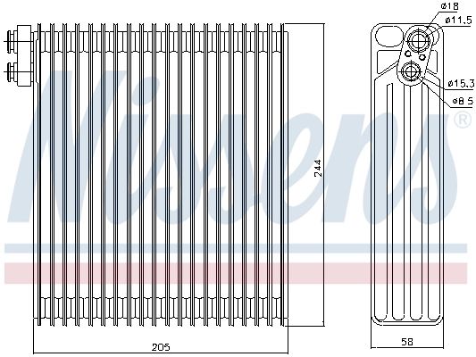 Parownik klimatyzacji 92302 Nissens