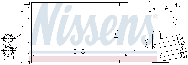 Chłodnica nagrzewnicy (ogrzewacza) Nissens 72984