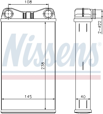 Chłodnica nagrzewnicy (ogrzewacza) Nissens 70227 cena, od 57,22 USD