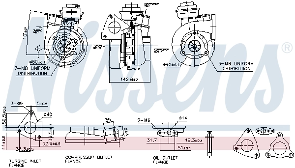 Turbina Nissens 93229