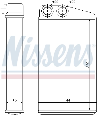 73249 Nissens Chłodnica nagrzewnicy (ogrzewacza)