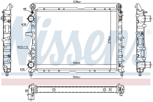 Chłodnica silnika Fiat Tempra 159