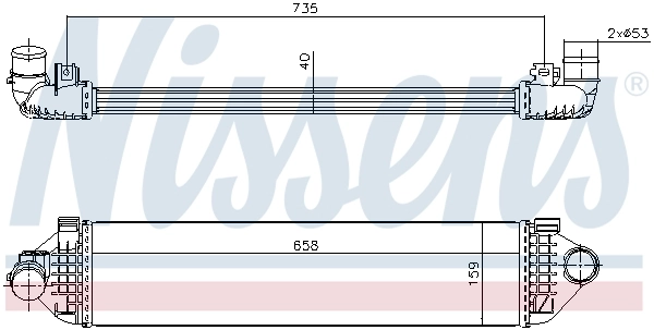 Chłodnica intercoolera Nissens 96473