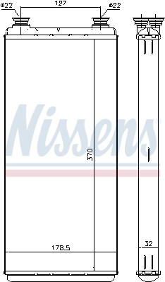 Chłodnica nagrzewnicy (ogrzewacza) Nissens 71891