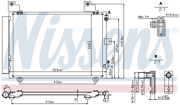 Chłodnica klimatyzacji do Daihatsu Terios I J100, J102, J122