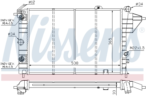 Chłodnica silnika 630551 Nissens