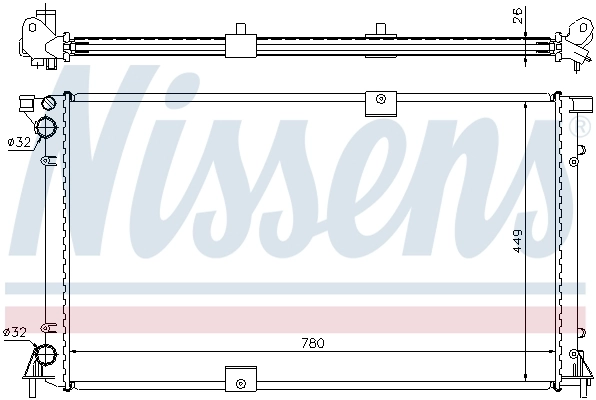 Chłodnica silnika 63818A Nissens
