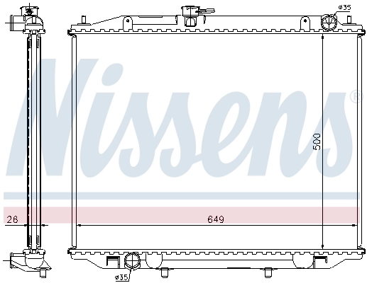 Chłodnica silnika Nissens 68708A