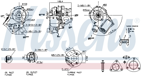 Turbina Nissens 93412 cena, od 671,71 USD