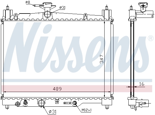 Chłodnica silnika 64801 Nissens