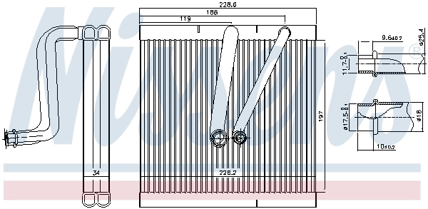 Parownik klimatyzacji 92321 Nissens