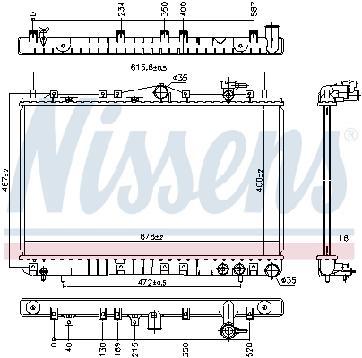 Chłodnica silnika 67006 Nissens