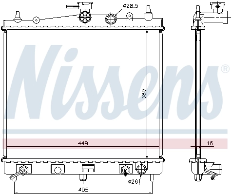Chłodnica silnika Nissens 68700A