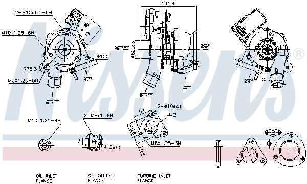 Turbina Nissens 93413 cena, od 847,84 USD
