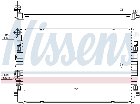 Chłodnica silnika 65304 Nissens
