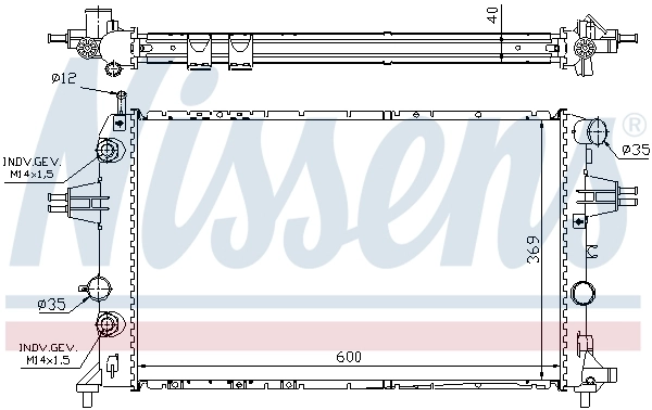 Chłodnica silnika 63003A Nissens