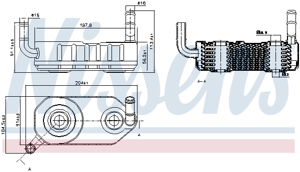 Chłodnica automatycznej/mechanicznej skrzyni biegów Nissens 90708