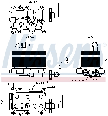 90673 Nissens Chłodnica automatycznej/mechanicznej skrzyni biegów