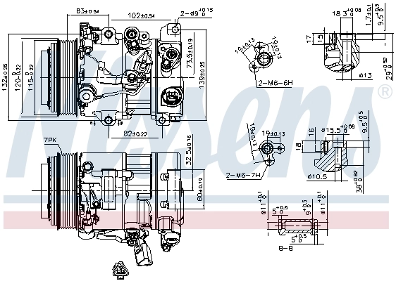 Sprężarka klimatyzacji Nissens 890156 cena, od 302,45 USD