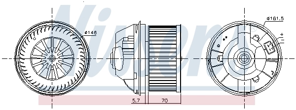 87245 Nissens Silniczek wentylatora nagrzewnicy (ogrzewacza wnętrza)