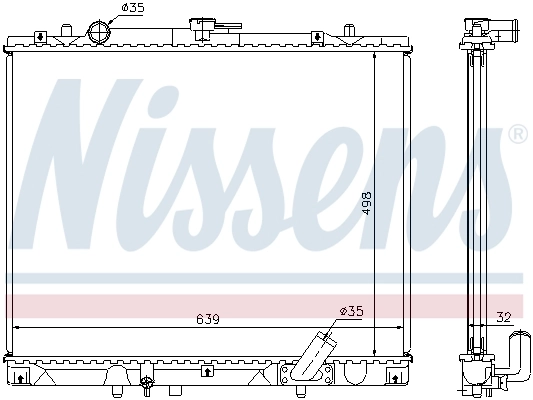 Chłodnica silnika Nissens 62895A