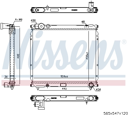 Do koszyka 1770086CC1 Suzuki Chłodnica silnika
