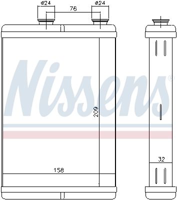 Chłodnica nagrzewnicy (ogrzewacza) Nissens 71451