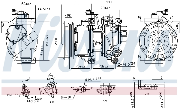 Sprężarka klimatyzacji Toyota 883102B721 cena, od 323,01 USD