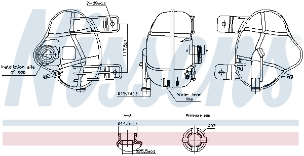 Do koszyka 4851417 Iveco Zbiorniczek wyrównawczy układu chłodzenia