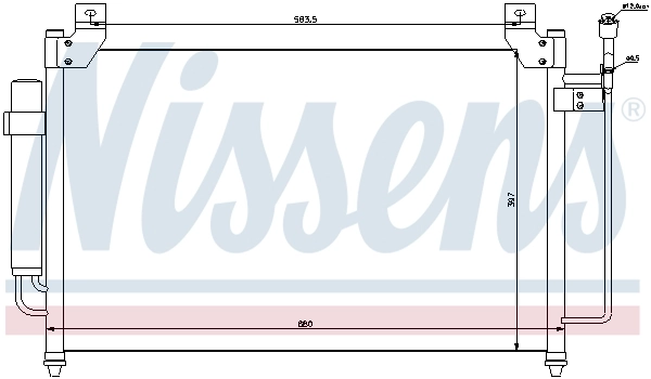 Chłodnica klimatyzacji Nissens 940049 cena, od 104,79 USD