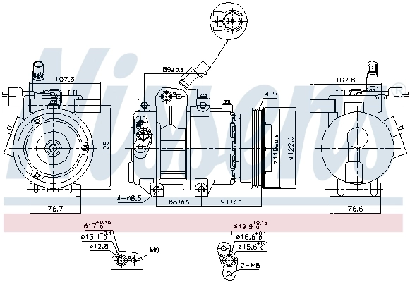 Sprężarka klimatyzacji KIA Rio II sedana (JB) (2005 - 2011) cena, od 192,32 USD