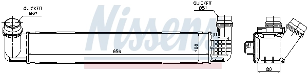 Chłodnica intercoolera 96546 Nissens