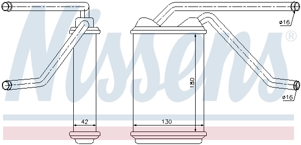Chłodnica nagrzewnicy (ogrzewacza) Nissens 76511