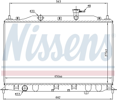Chłodnica silnika 67509 Nissens