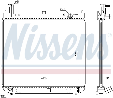Chłodnica silnika 64858A Nissens